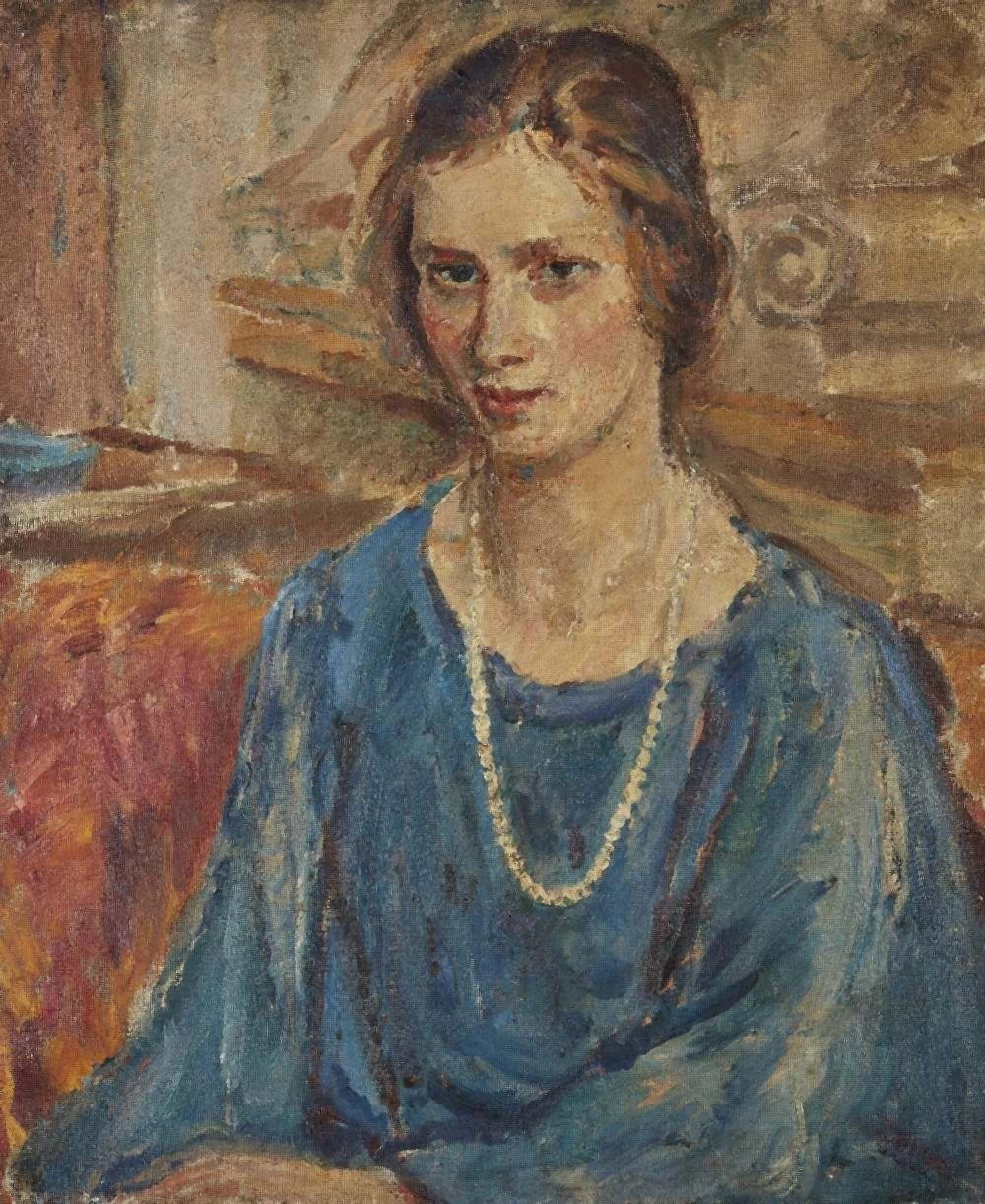 Ethel Walker - Ritratto di donna in perle